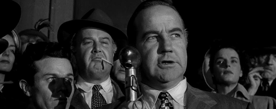 Broderick Crawford, Walter Burke, Ralph Dumke,  Mercedes McCambridge | "All the King's Men" (1949)